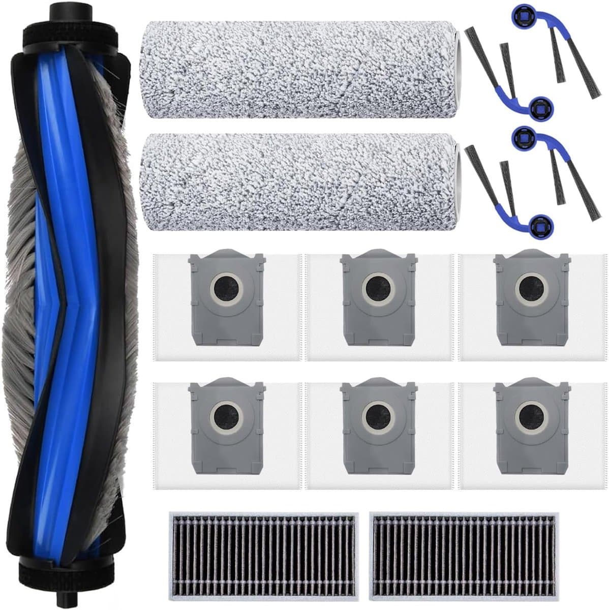Accessoires Geschikt voor Ecovacs Deebot T80 omni, JKOISL 1*hoofdborstel 6*stofzakken 4*zijborstels 2*filters 2*mopdoekjes, reserveonderdelen robotstofzuiger accessoireset — afbeelding 1