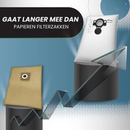 10x stofzuigerzakken Geschikt voor MAKITA VC2000L VC2010L VC2012L VC2511L VC2512L VC3011L VC3012L VC3511L | vlies zak - type DSM 42 — thumbnail 5