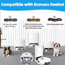 PromoHome Rubberen borstelset Reserveonderdele hoofdborstel Geschikt voor ecovacs Deebot X1/X1e serie OZMO/N10/N8/N5 serie T20/T10/T9/T8/T5/950 serie-Omni Plus Turbo Pro — thumbnail 3