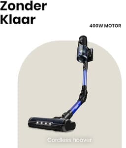 Draadloze Verticale Stofzuiger 400W met Turbo Borstel en Accessoires — thumbnail 5
