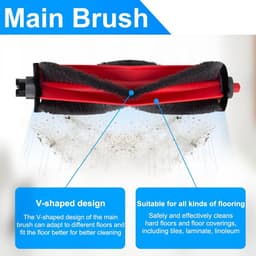 Allecto Plus - Accessoireset voor robotstofzuigers - Hoofdborstel, HEPA-filters, Reinigingsdoeken, Zijborstels - Roborock Q7 M5 / Q7 L5 — thumbnail 4