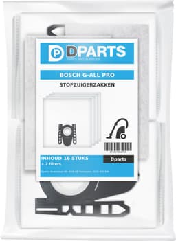 16x Dparts G-ALL PRO stofzuigerzakken + 2 filters geschikt voor Bosch en Siemens - XXL-pack - nr. BBZ41FGALL - BBZ16GALL - BBZAFGALL — thumbnail 2