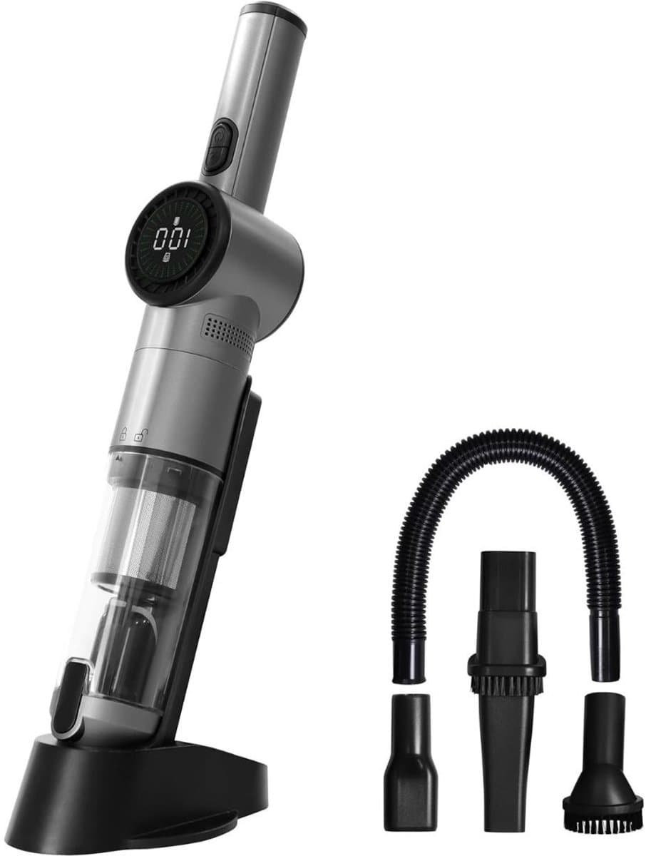Zolvano® Kruimeldief Draadloos - Auto Stofzuiger - Handstofzuiger - Metallic grijs — afbeelding 1