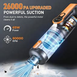Niamora Borstelloze handstofzuiger - Draadloze handstofzuiger - Mini stofzuiger - Auto stofzuiger - Sterke zuigkracht - Met LED — thumbnail 3