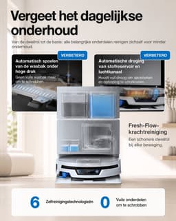 Ecovacs Deebot X12S Pro Omni - Robotstofzuiger Met Dweilfunctie - 27.000 Pa - 63°C Warm Water - Omni Station - AIVI 3D 4.0 - Wit — thumbnail 3