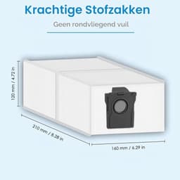 10 Stofzuigerzakken voor Dreame L10s/L20/L40/X40/X50/X60 Ultra, D10 Plus Gen 2, Aqua10, Mova P10 Pro/V50/S20 Ultra - Vervangende Stofzakken — thumbnail 5