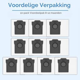10 Stofzuigerzakken voor Dreame L10s/L20/L40/X40/X50/X60 Ultra, D10 Plus Gen 2, Aqua10, Mova P10 Pro/V50/S20 Ultra - Vervangende Stofzakken — thumbnail 2