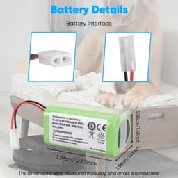 Stofzuigeraccu - 14,4V - 3400mAh - Li-ion — thumbnail 3
