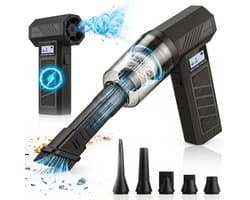 Kruimeldief Snoerloos met Air Duster 130.000 RPM - Auto Stofzuiger Draadloos - Kruimelzuiger - Handstofzuiger - Luchtblazer op accu - Perslucht - Turbo Fan