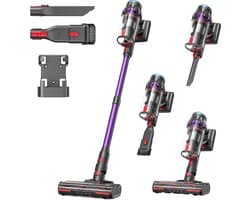Lubluelu G10 Draadloze Steelstofzuiger 40Kpa- 5 in 1 Handstofzuiger - Zelfstaand Design - 45 Min Gebruikstijd - Verwijderbare Batterij- Anti-klit Borstel - HEPA-filter - LED-koplampen