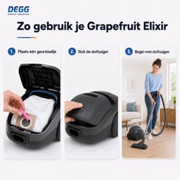 DEGG® – Geurstaafjes voor Stofzuiger – Grapefruit Elixir – Verfrist tijdens het Stofzuigen – 5 Stuks — thumbnail 3