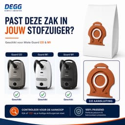 DEGG® - Stofzuigerzakken Geschikt voor Miele Guard M1 CO HyClean Pure – 16 Stuks + 4 Filters — thumbnail 3