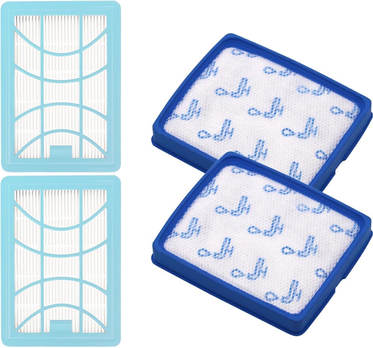 4-delige filterset voor Philips PowerPro Expert 7000-serie FC9747/9741 - Model: FC8003/01 - Philips stofzuigeraccessoires - Filterset - 4-delige set — afbeelding 1