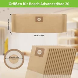 Dailygoods- Filterzakken 15 Stuks - Papieren Zak - Accessoires voor Bosch Advancedvac 20 - Stofzuigerzakken - Hoge Kwaliteit - Efficiënte Filtratie — thumbnail 2