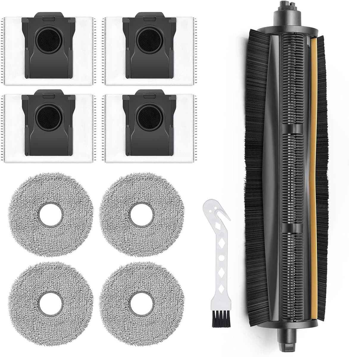 Borstel Onderdelen Kit - Stofzuiger Accessoires - Robotstofzuiger Onderhoud - Anti-Knijpen Anti-Stuck - 10 stuks - Grijs — afbeelding 1
