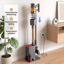 Lubluelu X1000 Draagbare staafstofzuiger Steelstofzuiger met stofopvangstation van 2,5L – 60Kpa Automatisch ledigingsstation - 50 Min Gebruikstijd - Anti-klit Borstel - met Stofzak HEPA - filter - LED-koplampen — thumbnail 1