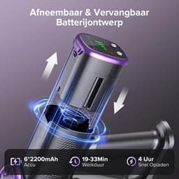 Lubluelu P2 Draadloze Steelstofzuiger 35Kpa- 5 in 1 Handstofzuiger - Zelfstaand Design - 50 Min Gebruikstijd - Verwijderbare Batterij- Anti-klit Borstel - HEPA-filter - LED-koplampen — thumbnail 3