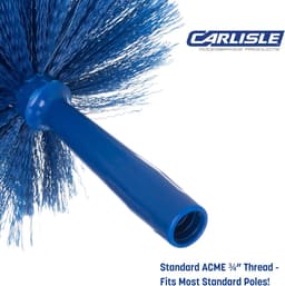 Ronde Duster - Zachte Borstels - Stof Verwijderen - Afgeronde Vorm - 17.8 cm Diameter - Blauw — thumbnail 4