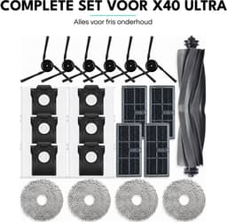 ZENC® Accessoireset Geschikt voor Dreame X40 Ultra/L40 Ultra Robotstofzuiger - HEPA-filters - Borstel - Stofzakken - Dweilpads - Onderhoudsset — thumbnail 2
