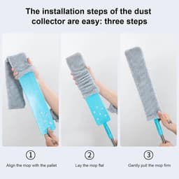 Platte Stofwisser - Onder Apparaten - Stofvrij Maken - Intrekbaar Ontwerp - 126 cm - Enkele Kleur — thumbnail 3