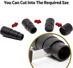 LISM-Drie adapters, PVC-verloopslang, verstelbare maat 25-42 mm, geschikt voor stofzuigers en elektrisch gereedschap. — thumbnail 4