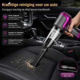 Draadloze Stofzuiger 16000 Pa – 4-in-1 Handstofzuiger met Borstelloze Motor – 3 Zuigstanden & Meerdere Opzetstukken – Krachtige Mini Autostofzuiger voor Auto, Thuis, Kantoor, Meubels, Kieren & Huisdierhaar — thumbnail 5