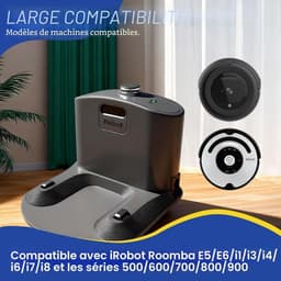 casalora - Oplaadstation – Oplaadstandaard accessoires compatibel met iRobot Roomba E5 E6 I1 I3 I4 I6 I7 I8 500 600 700 800 900 serie stofzuiger – Met netsnoer – Zwart — thumbnail 2