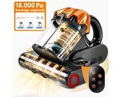 Grenintol Huisstofmijt Stofzuiger – Mijtverwijderaar met UV-C– 18.000 Pa, 550 W – HEPA-filter – Handheld Matrasreiniger – Bacterie, Mijt & Schimmel Bestrijder voor Matras en Meubel – 5 m Snoer – Goudkleurig