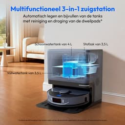 MEDION Robotstofzuiger met 3-in-1 station, lasernavigatie en dweilfunctie X55 SW+ Pro (10.000 Pa, 2-in-1 robot, roterende dweilmoppen, kruislijnlaser) — thumbnail 2