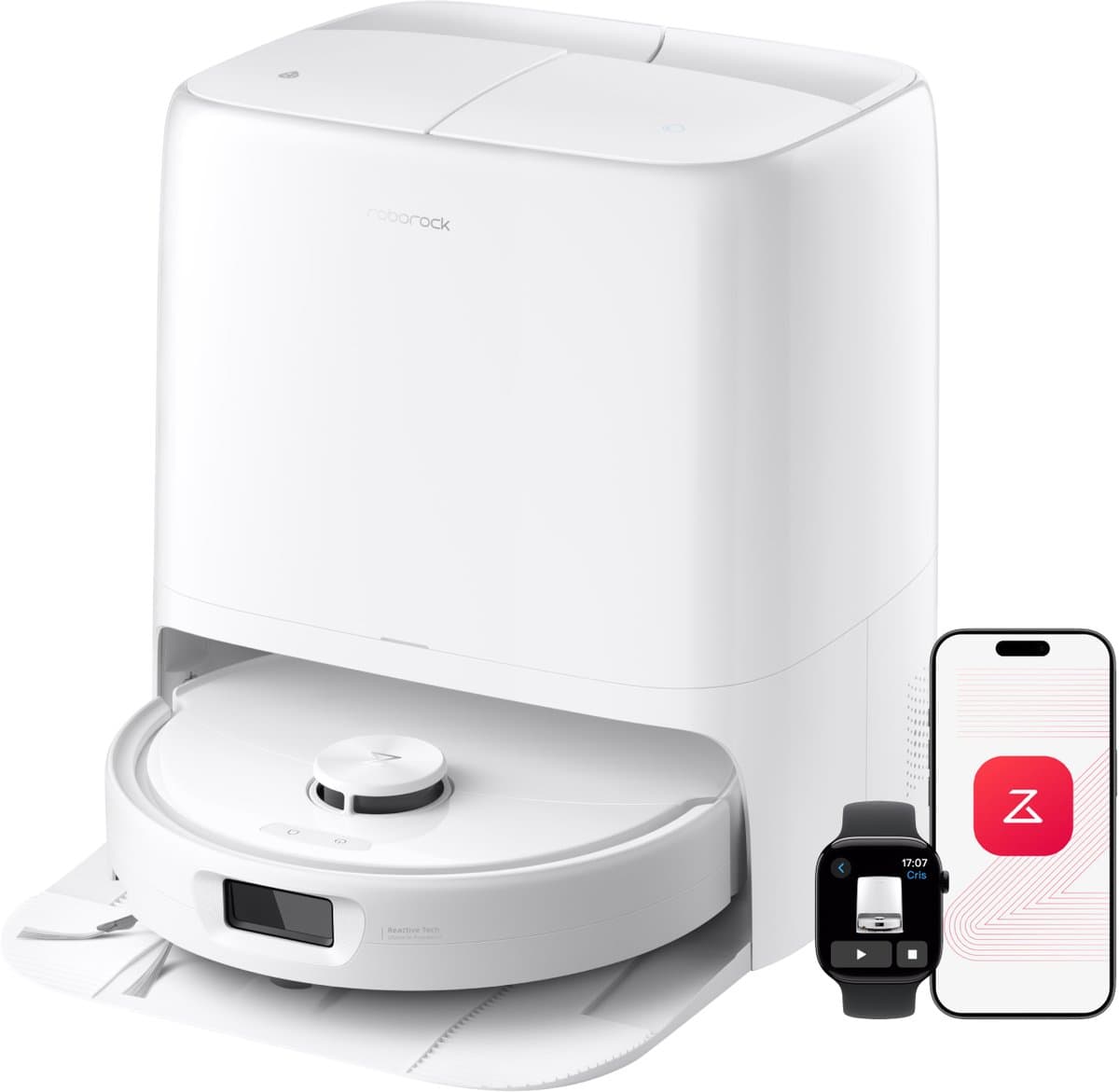 Roborock Qrevo 2 Pro-Robotstofzuiger-FlexiArm-technologie-25000 Pa-dubbel anti-klitsysteem-Intensieve tapijtreiniging 15 mm Dweilverhoging-Drogen met 45°C hete lucht en zelfreiniging op 75°C-Roborock SmartPlan 3.0-Reactive Tech obstakelvermijding — afbeelding 1