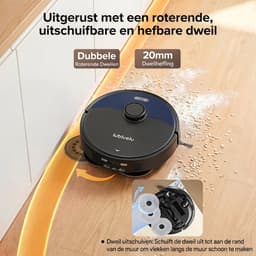 Lubluelu S1000 Set-Robotstofzuiger–Alles-in-één Multifunctioneel Dockingstation - Robot Stofzuigers met Dweilfunctie - 16000Pa Krachtig Zuigkracht – Ideaal voor dierenharen — thumbnail 2