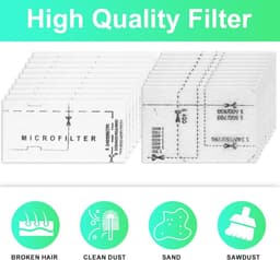 SnelShoppen - Pack van 20 stofzuigerfilters voor Miele Complete C1/C2/C3, 10 motorfilters en 10 uitblaasfilters, hoogwaardig katoen, perfect passend, — thumbnail 2