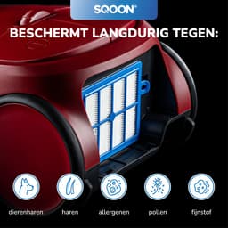 SQOON® HEPA Filterset ( 2x ) geschikt voor stofzuigers van Philips, AEG & Electrolux - - 2 STUKS - Gelijk aan model: FC8031- NL Brievenbus zending - Niet thuis wel ontvangen — thumbnail 4