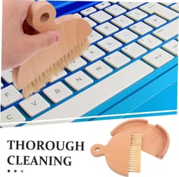 Bezem en Stoffer Set - Veegborstel en Blik - Bureau Schoonmaken - Draagbaar Ontwerp - 14.5 cm - Wit — thumbnail 4