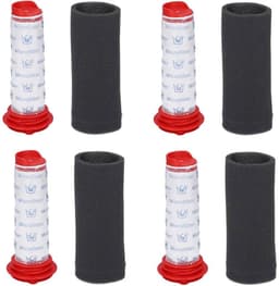 8-delige filterset voor Bosch Athlete Lithium-ion Powerbank 25,2V BCH6L2560 BCH6ZOOO Zoo ProAnimal - 4 wasbare hoofdfilters + 4 sponsfilters - kunststof — thumbnail 1