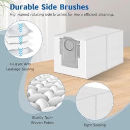 Vervangende accessoireset voor Roborock Qrevo S Pro, QV 35A/35S, QR 598/798 – 18-delige set met hoofdborstel, zijborstels, filters, doeken, stofzakken en reinigingsborstel — thumbnail 2