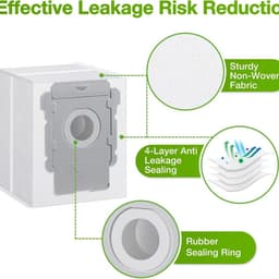 8 Stuks - Stofzuiger zakken geschikt - Stofzuigerzakken geschikt - Robotstofzuiger - Geschikt Voor iRobot Roomba Compatibel met i3/i4/i6/i7/i8/s9/j7 - Hoge Kwaliteit - Clean Base automatische afzuigstaion zak filterzak — thumbnail 3
