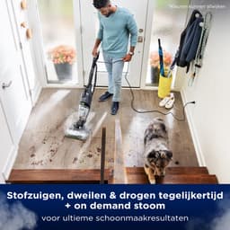 BISSELL CrossWave HydroSteam Steelstofzuiger met Dweilfunctie - Vloerreiniger met Snoer - Stoomreiniger Zonder Zak - Reinigingsmachine voor Tapijt, Tegels & Houten Vloeren - Multi Surface Vacuum Cleaner - Krachtige 1100W Motor - 3528N — thumbnail 4