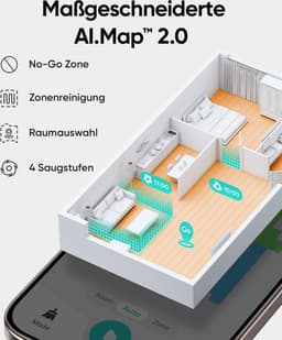 eufy Clean L60 Robotstofzuiger met Zelflegende Station - Robot Vacuum Cleaner - 5000Pa Zuigkracht - IPath Laser Navigatie — thumbnail 3
