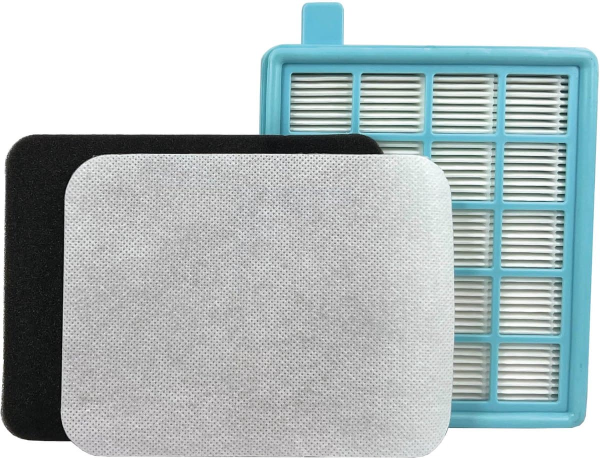 Multaparts® HEPA / Uitwasbaar motorfilter geschikt voor Philips | Afm. 12,7 x 14,7 x 3,6 cm | O.a. voor Philips PowerPro Active, PowerPro Compact* | Voor stofzakloze stofzuigers | Vervanger voor FC8058/01 — afbeelding 1