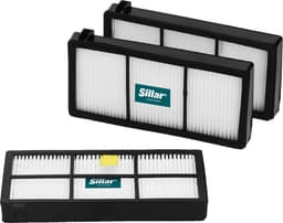 Sillar, set accessoires voor stofzuiger, reserveonderdelen, geschikt voor iRobot Roomba serie 800, 900, 3x HEPA-filters voor stofzuiger + 3 zijborstels + 2 rubberen rollen, voor verschillende oppervlakken, 8 stuks — thumbnail 2