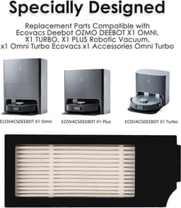(5 Stuks) N20 Plus HEPA Filter Geschikt voor Robot Stofzuiger Ecovacs DEEBOT N20 Plus/ N20 Pro Plus/ X1 OMNI/ X1 PRO OMNI/ X1 Plus/ T10 OMNI/ T10 TURBO, Robot Stofzuiger Filter Kit — thumbnail 4