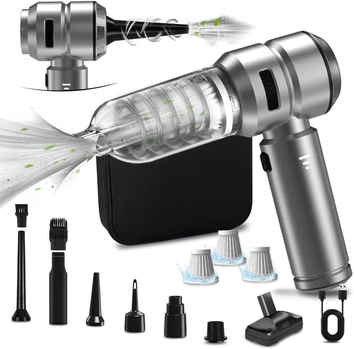 Lexium Kruimeldief snoerloos – Kruimeldief met steel – Nat&Droog – Handstofzuiger – Extreme zuigkracht – Kruimeldief snoerloos – Kruimelzuiger – Jouw ultieme schoonmaakpartner – Kruimelzuiger – Autostofzuiger – Handstofzuiger - Draadloos — afbeelding 1