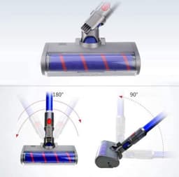 ZUVO Zuigmond met zachte rolborstel - Vacuum cleaner - Geschikt voor Dyson V7 / V8 / V10 / V11 / V15 - Met Led Licht — thumbnail 3