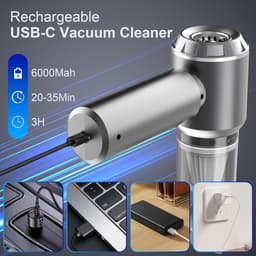 Lexium Kruimeldief snoerloos – Kruimeldief met steel – Nat&Droog – Handstofzuiger – Extreme zuigkracht – Kruimeldief snoerloos – Kruimelzuiger – Jouw ultieme schoonmaakpartner – Kruimelzuiger – Autostofzuiger – Handstofzuiger - Draadloos — thumbnail 5