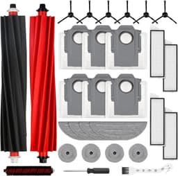 29 stuks accessoires Geschikt voor Roborock S8 MaxV Ultra robotstofzuiger, 2 hoofdborstels, 6 stofzakken, 4 wisserdoeken, 4 zijwissers, 4 filters, 6 zijborstels, 1 zelfreinigende borstel, 1 reinigingsborstel, — thumbnail 1