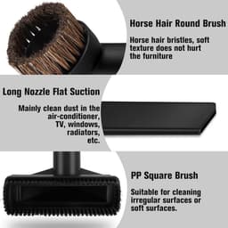 Allecto Premium - Set van 7 Universele Stofzuigeropzetstukken - 2-in-1 Zuigkop - Stofzuigeraccessoires met Lange Platte Kop - 32-35 mm - Voor Alle Stofzuigers — thumbnail 4