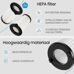 BukkitBow - Filter Set - Stofzuiger - Geschikt voor AEG CX7/CX7-2 & Electrolux Ergorapido - Binnen FIlter Set - Set van 2 Stuks — thumbnail 3