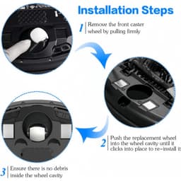 Voorwiel - 2 Stuks - Geschikt voor iRobot Roomba 500, 600 Serie Stofzuiger - Silent Wheel - Accessoires - Reserveonderdelen - Reservewiel — thumbnail 4
