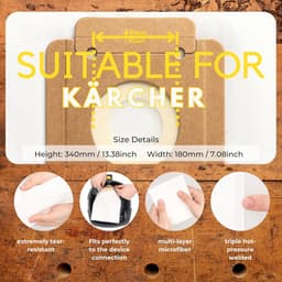 10 Stuks Stofzuigerzakken Geschikt voor Karcher T 7/1 en T10/1 - Vervanging voor 6.904-315.0 — thumbnail 4